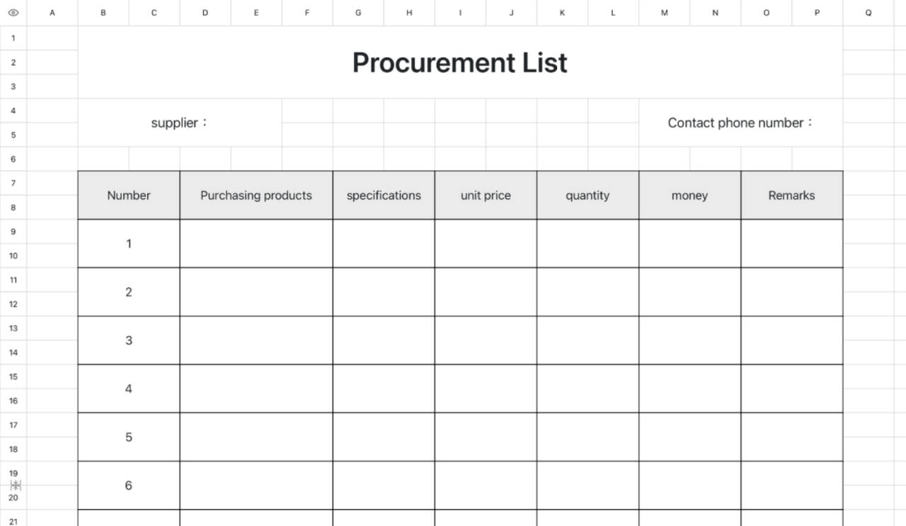 Procurement List 43
